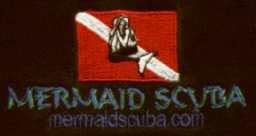 Mermaid Scuba embroidery close up